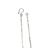 Handcrafted fine silver Forget-Me-Not necklace with a custom clasp