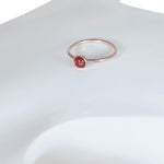 Handmade Dainty Sterling Silver Ring With Ruby Gemstone-SEH Designs, LLC