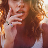 Handmade Dainty Sterling Silver Ring With Amethyst Gemstone