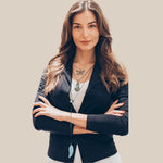 Garnet Angel Wing Silver Necklace with Bee & Maple Leaf Accents-Necklace-SEH Designs, LLC