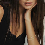 Handcrafted Sterling Silver Bangle Featuring A Deep Red Garnet Gemstone-bracelets-SEH Designs, LLC