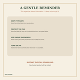 Password Keepsake – Printable & Fillable PDF